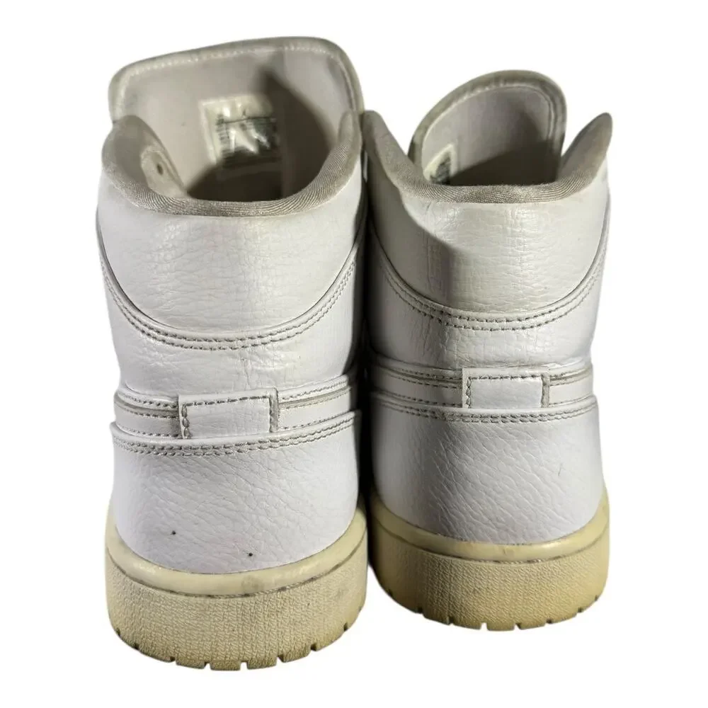 Nike Air Jordan 1 Mid White 554724-129 Men’s Size 12 Leather Retro Sneakers - Picture 5 of 8
